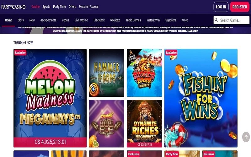 Trending games to play at Party Casino España
